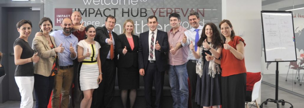 Impact Hub Yerevan was thrilled to host Deputy Assistant Secretary of State Bridget A. Brink of the Bureau of European and Eurasian Affairs of the U.S. State Department and U.S. Ambassador to Armenia Richard Mills